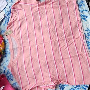 Pink Striped Women's Top